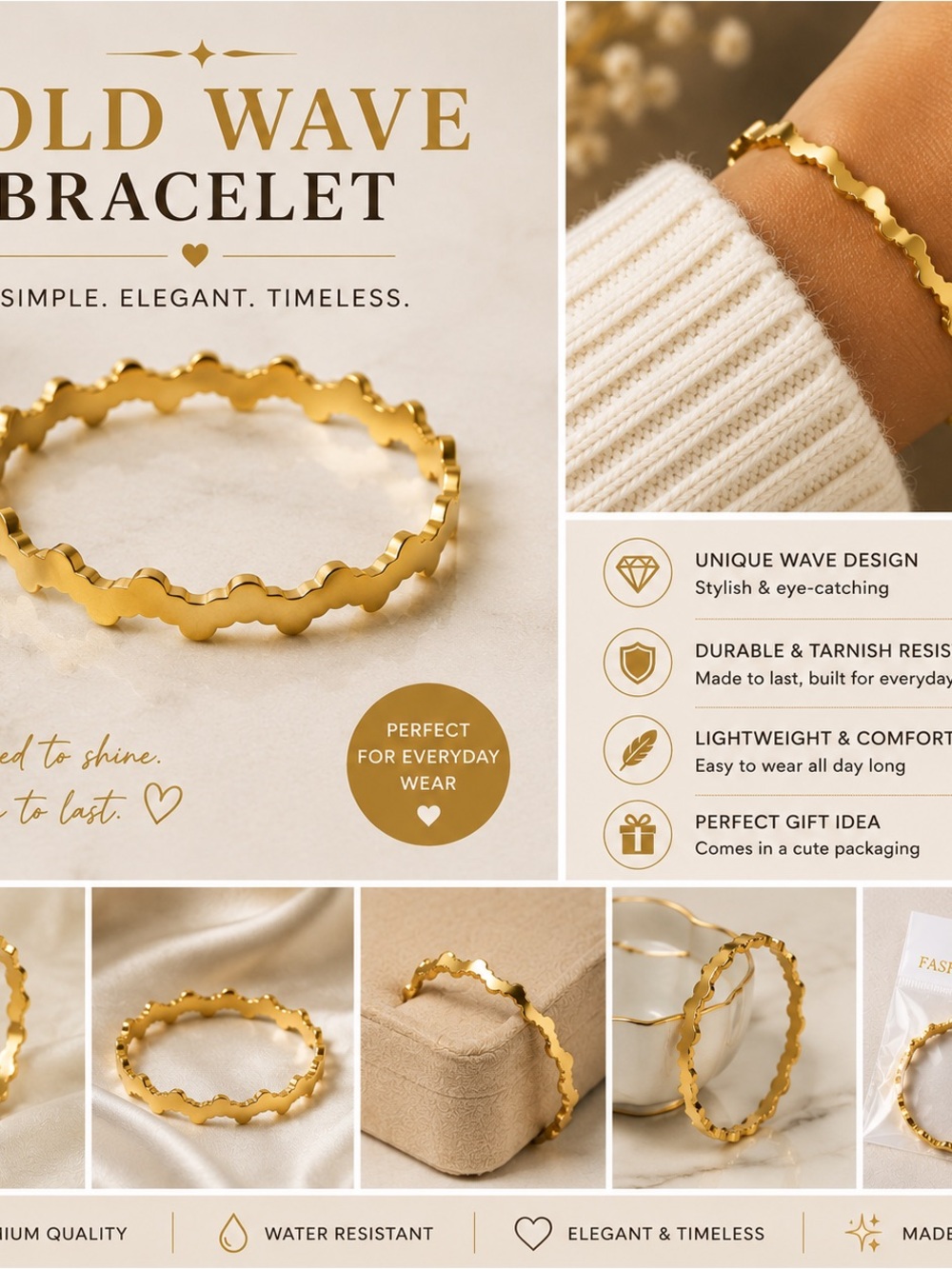 Gold Textured Ring